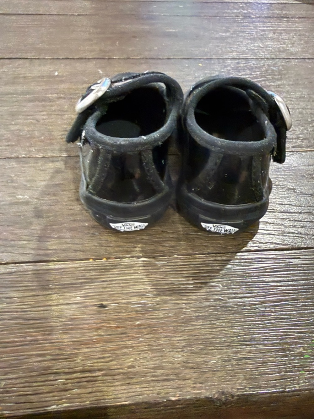 Vans Kids Black Patent Mary Jane with Silver Buckle - Picture 4 of 5